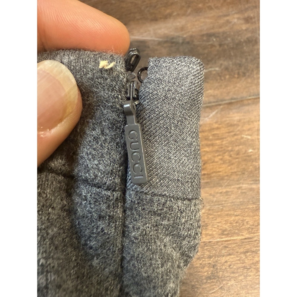 Gucci Pencil Skirt Wool Cashmere Knee Length Lined | Gray | Size IT 38 US XS - Picture 4 of 10